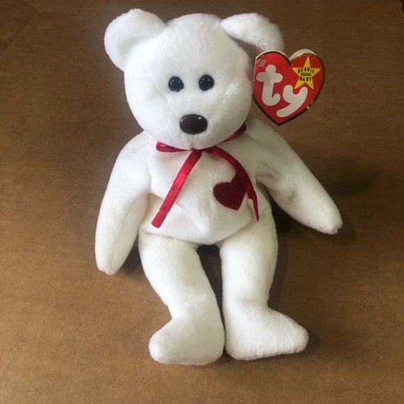 Ty Beanie Baby Valentino Bear original 93 retired plush collectible toy - Picture 1 of 11
